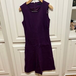 Ann Taylor Deep Purple Midi Dress